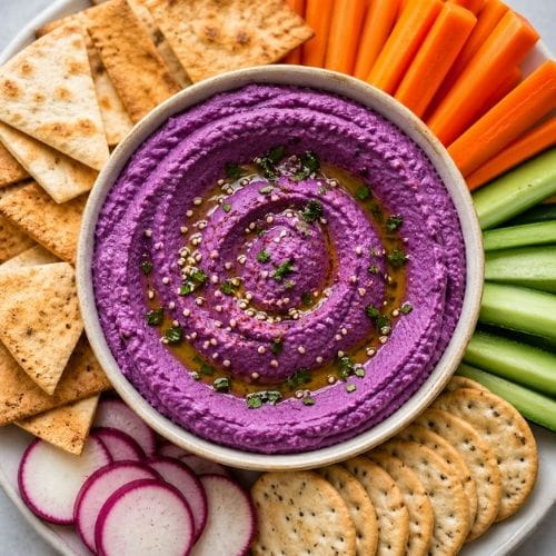 Purple Sweet Potato Hummus