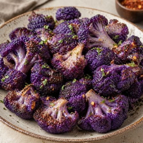 Roasted Purple Cauliflower