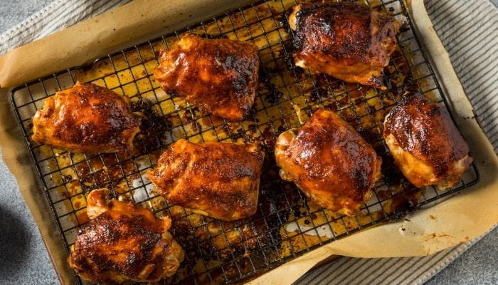 Grilled BBQ Boneless Chicken Thighs