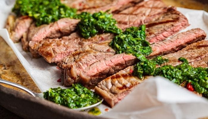 Grilled Steak with Chimichurri Sauce