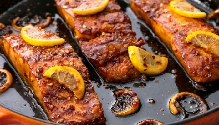 Honey Garlic Glazed Salmon