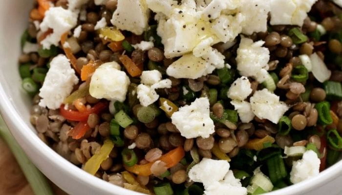 Lentil Salad with Feta and Herbs