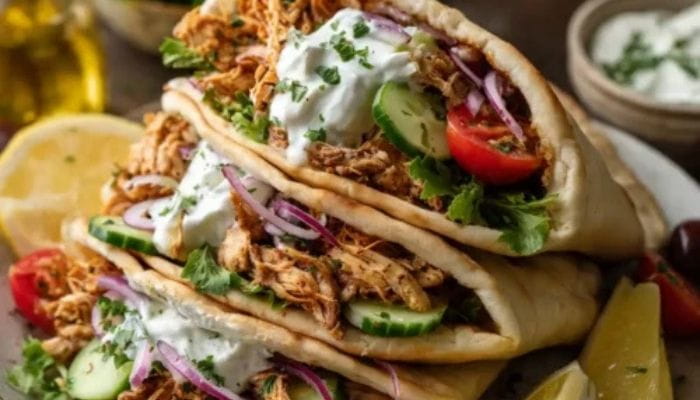 Slow Cooker Chicken Gyros