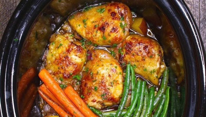 Slow Cooker Honey Garlic Chicken and Veggies