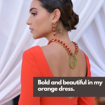 Orange Dress captions (1)