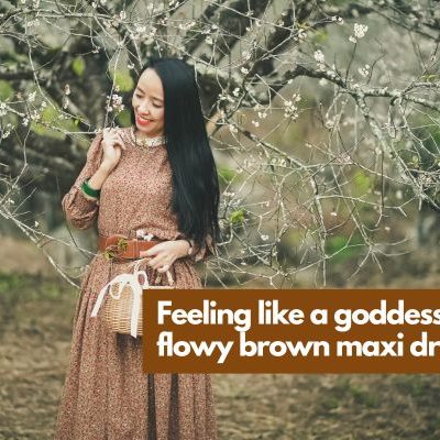 brown dress captions